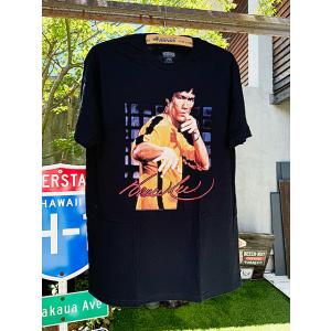 ブルース・リー　オフィシャルTシャツ　（Lサイズ）　死亡遊戯　（ファイティングポーズ）　イエロースー...