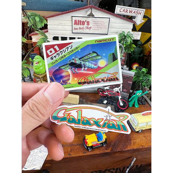 ナムコ　オフィシャル　ステッカー　ギャラクシアン　（ソフト＆タイトルロゴ）　初代ファミコン ■ アメ...