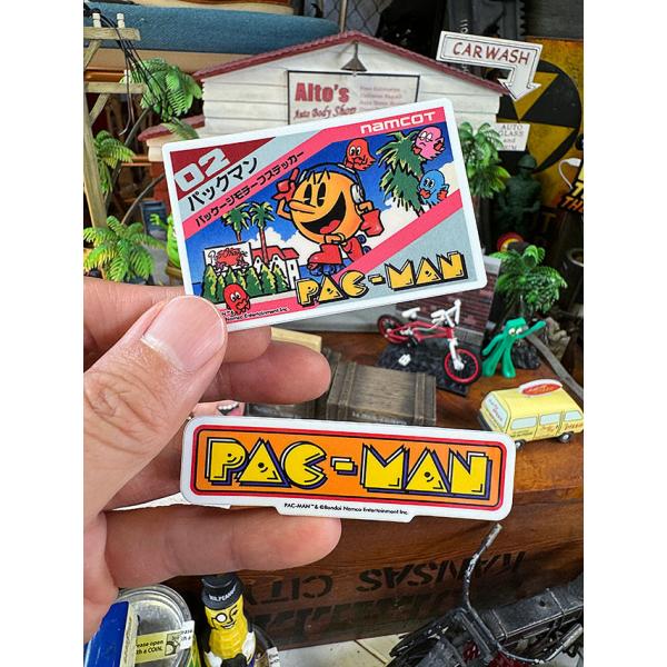 ナムコ　オフィシャル　ステッカー　パックマン　（ソフト＆タイトルロゴ）　初代ファミコン ■ アメリカ...