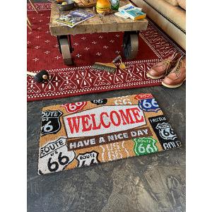 ルート66　ココマット　（HAVE A NICE DAY） 靴のままで使う玄関マット ■ アメリカン...