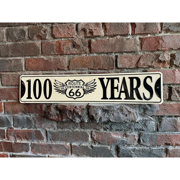ルート66　100周年記念　ストリートサイン　ブリキ看板 ■ アメリカン雑貨 アメリカ雑貨