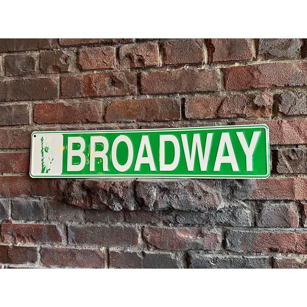 ニューヨーク　ブロードウェイ　ストリートサイン　ブリキ看板 ■ アメリカン雑貨 アメリカ雑貨