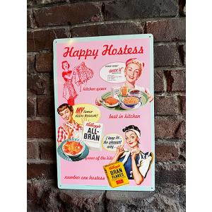 ケロッグ　ブランフレーク　ブリキ看板　（ハッピーホステス） ■ アメリカン雑貨 アメリカ雑貨 爆買