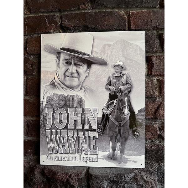 ジョン・ウェイン　ブリキ看板　（AMERICAN LEGEND） ■ アメリカン雑貨 アメリカ雑貨