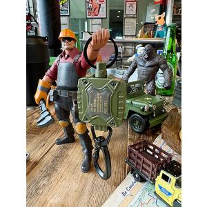 ポストジェネラル　ミリタリーテイスト　リールキーホルダー　（オリーブ）　コード伸長65cm ■ アメ...