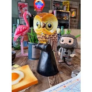 幸せを呼ぶ鳥　フクロウ　木彫り人形　ウッドカービング ■ アメリカン雑貨 アメリカ雑貨