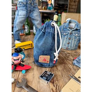 アライヤン　デニム　巾着　（Sサイズ）　岡山産デニム　MADE IN JAPAN　デニム　ドロストポ...