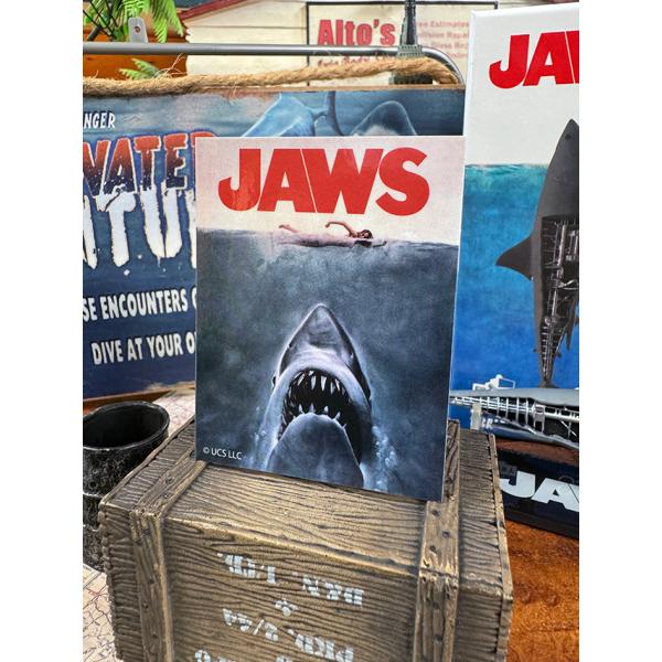 映画　ジョーズ　オフィシャル　ステッカー　（劇場版ポスター） ■ アメリカン雑貨 アメリカ雑貨
