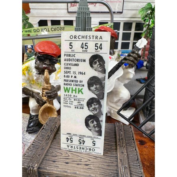 ビートルズ　ライブチケット　オフィシャル　ステッカー　（クリーブランド公演） ■ アメリカン雑貨 ア...
