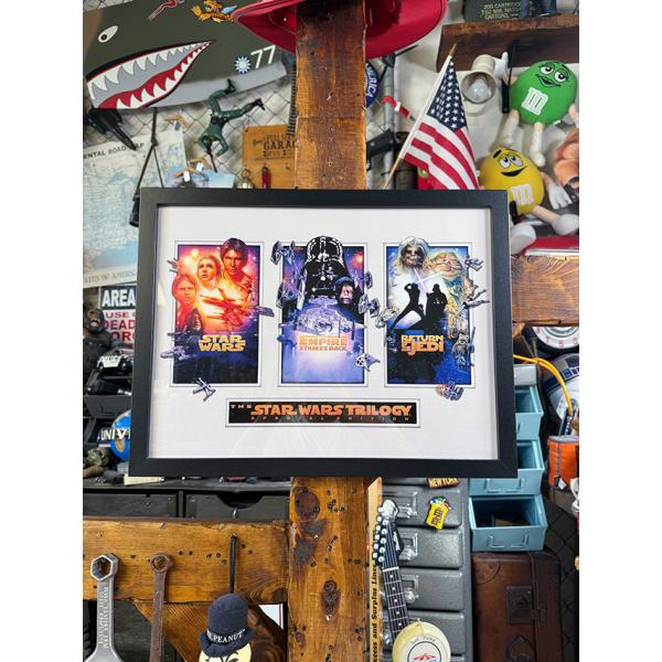 映画　スターウォーズ　初代三部作　トリロジー　フレームアート ■ アメリカン雑貨 アメリカ雑貨