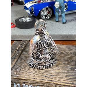 アメリカのバイカーのお守り　クレイスミス　ガーディアンベル　（チェッカーロゴ＆No.1/シルバー） ...