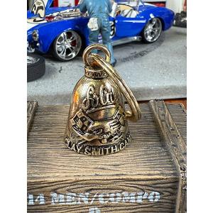 アメリカのバイカーのお守り　クレイスミス　ガーディアンベル　（チェッカーロゴ＆No.1/ゴールド） ...