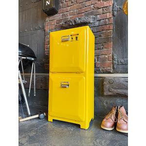 ダルトン　トラッシュカン　ダブルデッカー　（イエロー）　ゴミ箱 ■ アメリカン雑貨 アメリカ雑貨