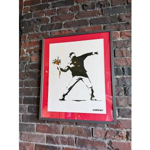 リミテッドエディション　限定モデル　バンクシー　アートフレーム　（Love is in the Ai...