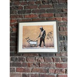 バンクシー アートフレーム （Papa-rat-zzi） 木製額付き 絵画ポスター