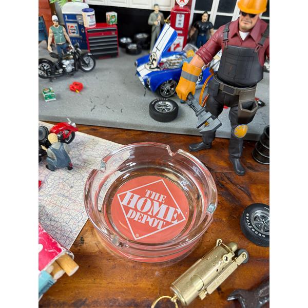 アドバタイジング　ガラスアッシュトレイ　灰皿　（ホームデポ） ■ アメリカン雑貨 アメリカ雑貨