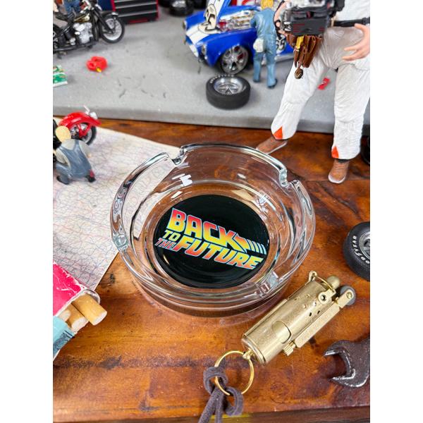 アドバタイジング　ガラスアッシュトレイ　灰皿　（バック・トゥ・ザ・フューチャー） ■ アメリカン雑貨...