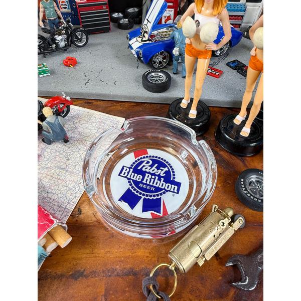 アドバタイジング　ガラスアッシュトレイ　灰皿　（パブスト） ■ アメリカン雑貨 アメリカ雑貨