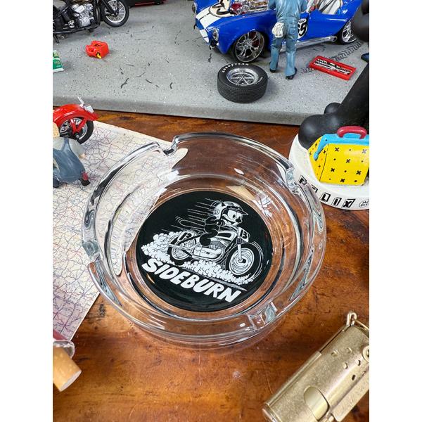アドバタイジング　ガラスアッシュトレイ　灰皿　（フィリックス/バイカー） ■ アメリカン雑貨 アメリ...