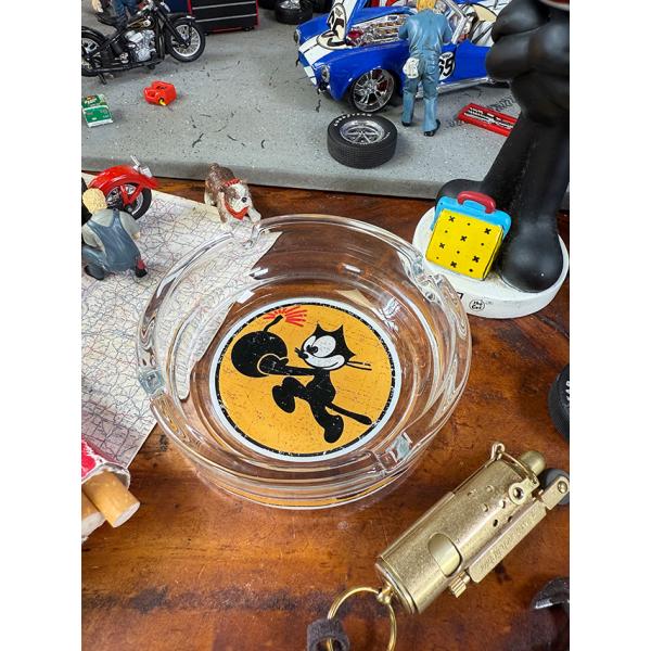 アドバタイジング　ガラスアッシュトレイ　灰皿　（フィリックス/ボム） ■ アメリカン雑貨 アメリカ雑...