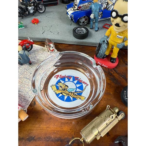 アドバタイジング　ガラスアッシュトレイ　灰皿　（フライングタイガー） ■ アメリカン雑貨 アメリカ雑...