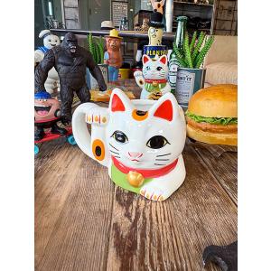開運紹福　招き猫　マグカップ　商売繁盛　千客万来 ■ アメリカン雑貨 アメリカ雑貨