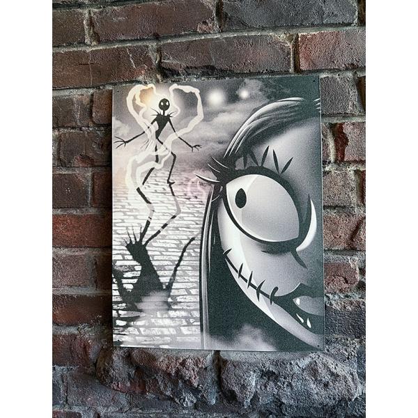 ナイトメア・ビフォア・クリスマス　ブリキ看板　（シルエット） ■ アメリカン雑貨 アメリカ雑貨