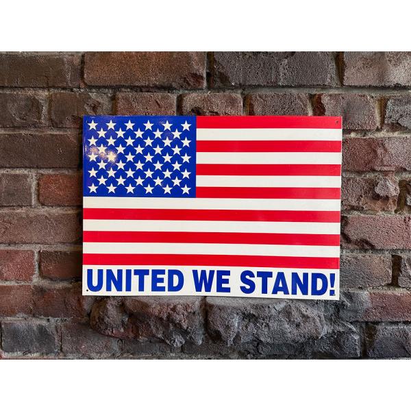 星条旗　ブリキ看板　（UNITED WE STAND!） ■ アメリカン雑貨 アメリカ雑貨