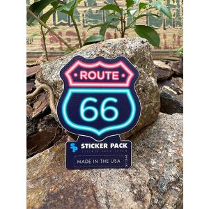 ステッカーパック　アウトドア　ステッカー　ルート66シリーズ　Sサイズ　（ルート66　ネオンスモール...