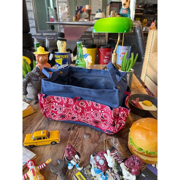 バンダナ柄　収納バスケット　小物入れ ■ アメリカン雑貨 アメリカ雑貨  爆買