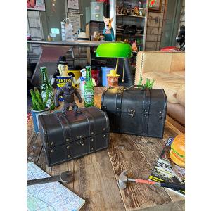 海賊宝箱 アンティークトランクケース 3個セット （ヴィンテージレッド