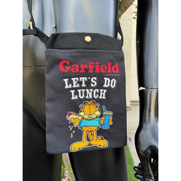 ガーフィールド　ミニショルダーバッグ　（ブラック）　サコッシュ ■ アメリカ雑貨 アメリカン雑貨