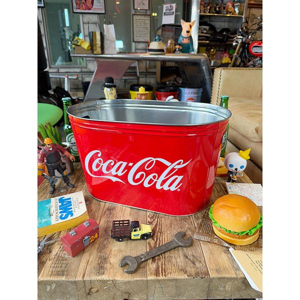 コカ・コーラ　パーティータブ　（ロゴ）　オーバルバケツ　オーバルタブ ■ アメリカン雑貨 アメリカ雑...