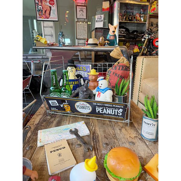 オールドアドバタイジング　ワイヤーラック　（ピーナッツ）　単品　折りたたみ式　スタッキング可能 ■ ...