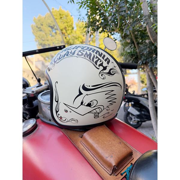 クレイスミス　ジェットヘルメット　フリーサイズ　（アイボリー）　ワイルドマン石井氏デザイン　SG規格...