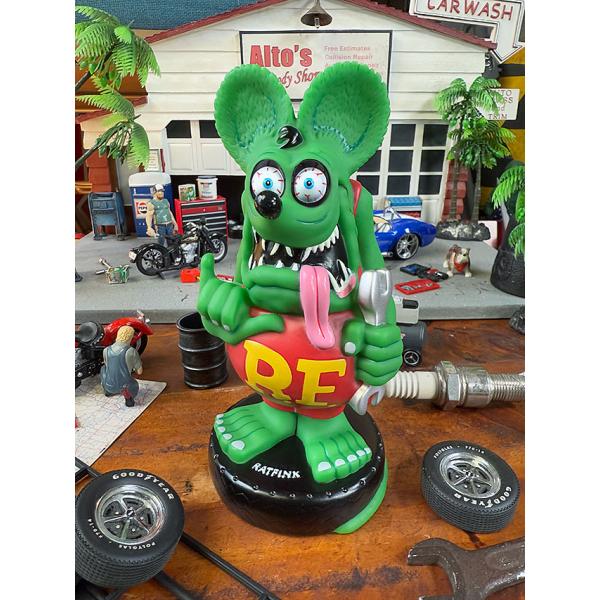 ファンコ　ラットフィンク　ガレージ　ボビングヘッド　（スパナ/グリーン） ■ アメリカン雑貨 アメリ...