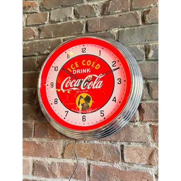 コカ・コーラ　オフィシャル　ネオンクロック　LED　（レッド） ■ アメリカン雑貨 アメリカ雑貨