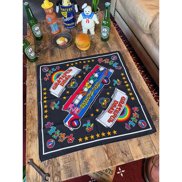 グレイトフルデッド　ダンシングベアー　バンダナ　（ツアーバス）　デッドベアー ■ アメリカン雑貨 ア...