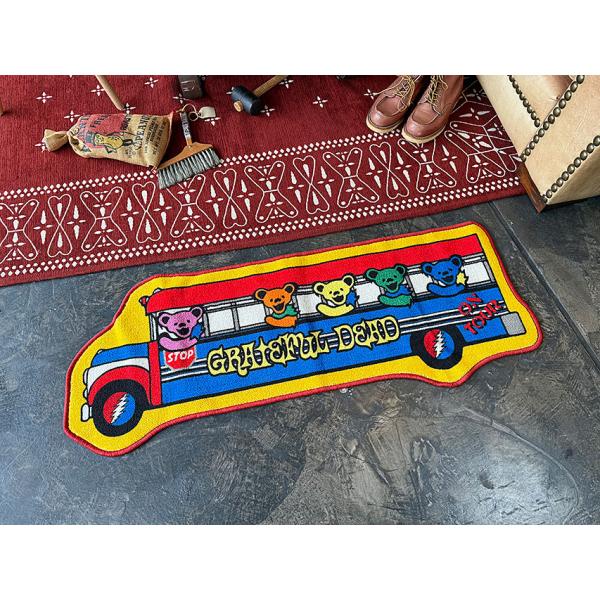アメリカン　フロアマット　ロング　120cm　（デッドベアー）　グレイトフルデッド　キッチンマット ...