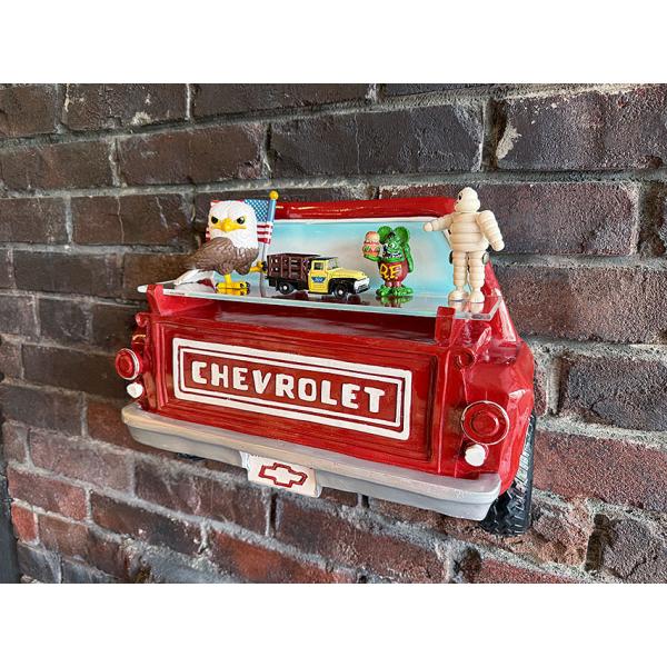 シボレー　3100　ピックアップトラック　カーシェルフ　Sサイズ　（レッド） ■ アメリカン雑貨 ア...