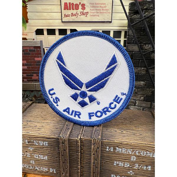 U.S.エアフォース　ミリタリーワッペン　（ラウンド/NEWロゴ） ■ アメリカン雑貨 アメリカ雑貨...