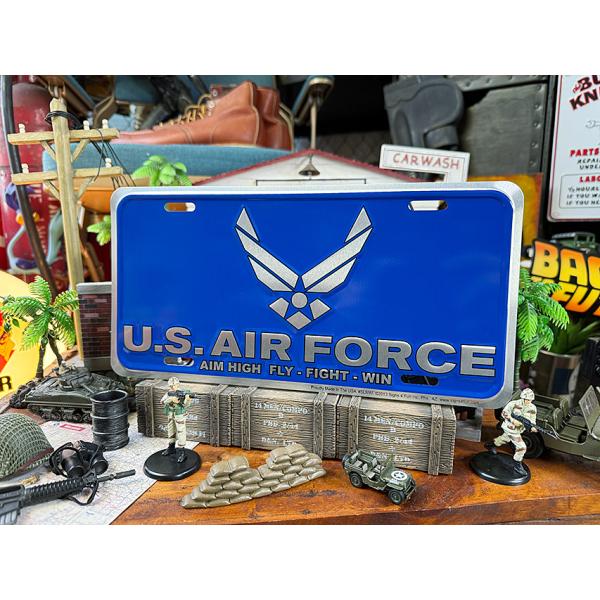 U.S.エアフォース　ミリタリーライセンスプレート　（現行ロゴ/アルミニウム） ■ アメリカン雑貨 ...