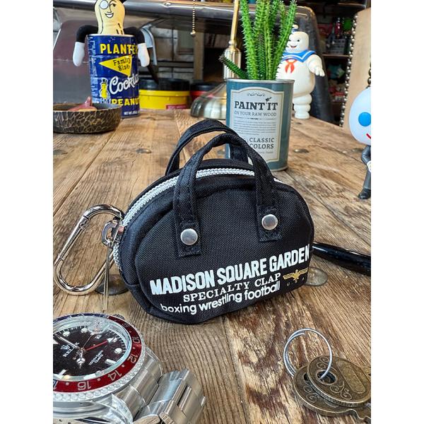 マジソンバッグ　ミニポーチ　カラビナフック付き　（ブラック） ■ アメリカ雑貨 アメリカン雑貨