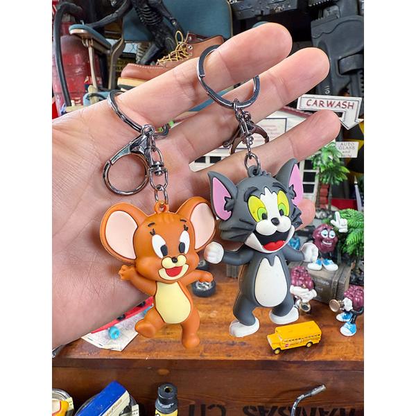 トムとジェリー　PVCフィギュア　キーホルダー　（2個セット） ■ アメリカン雑貨 アメリカ雑貨