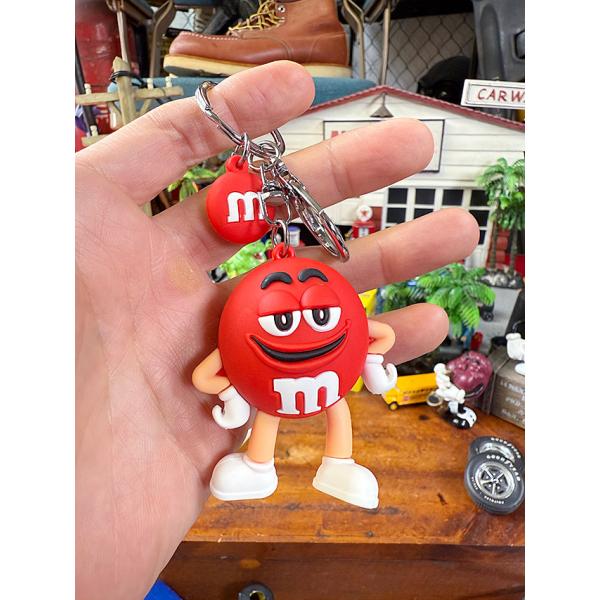 M&amp;M's　PVCフィギュア　キーホルダー　（レッド） ■ アメリカン雑貨 アメリカ雑貨