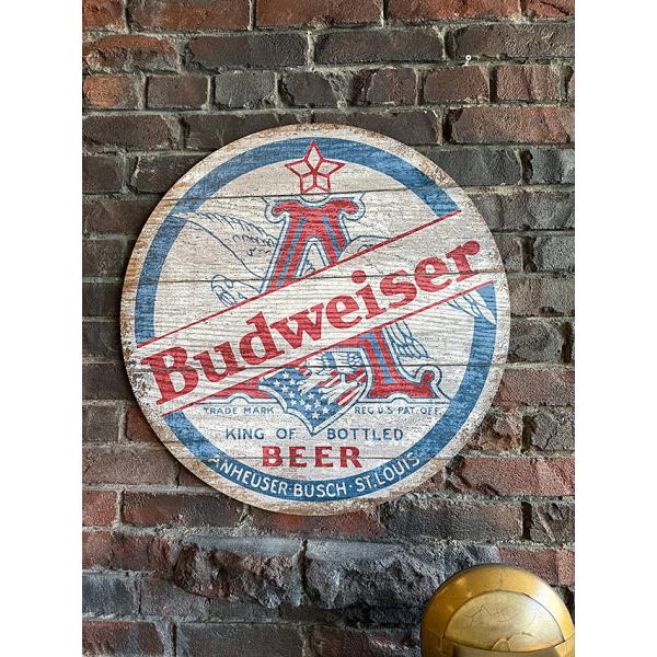 ビッグサイズ　ウッドサイン　（バドワイザー）　MDF　木製看板 ■ アメリカン雑貨 アメリカ雑貨