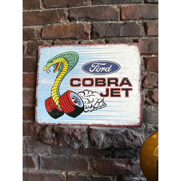 フォード　コブラジェット　ブリキ看板 ■ アメリカン雑貨 アメリカ雑貨