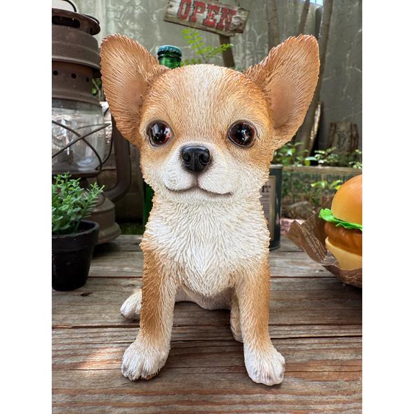 チワワ　レジン製スタチュー　ドッグオーナメント　オブジェ ■ アメリカン雑貨 アメリカ雑貨
