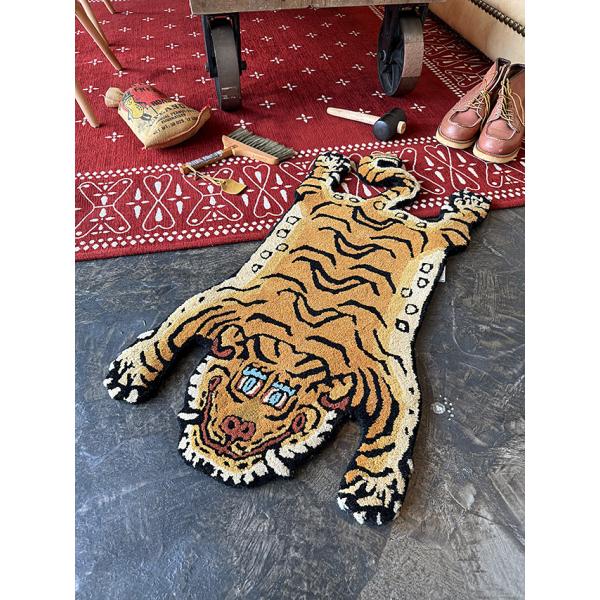 チベタン　タイガーラグ　（SSサイズ）　85cmX50cm　単品 ■ アメリカン雑貨 アメリカ雑貨