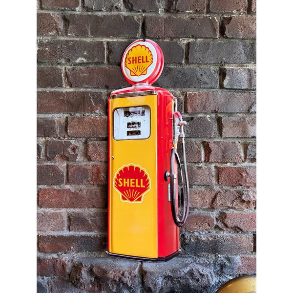 シェル　ガスポンプ型　エンボス　ティンサイン　ブリキ看板 ■ アメリカン雑貨 アメリカ雑貨